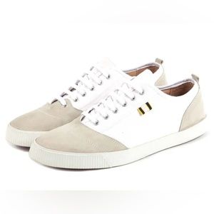 APRIX APR001 Suede and Canvas Sneaker in White and Light Gray